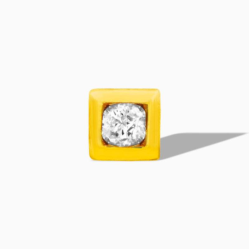 Swarovski Square Bezel in 14k Gold by Junipurr