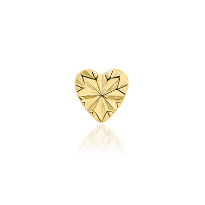 Laser Heart in 14k gold by Junipurr