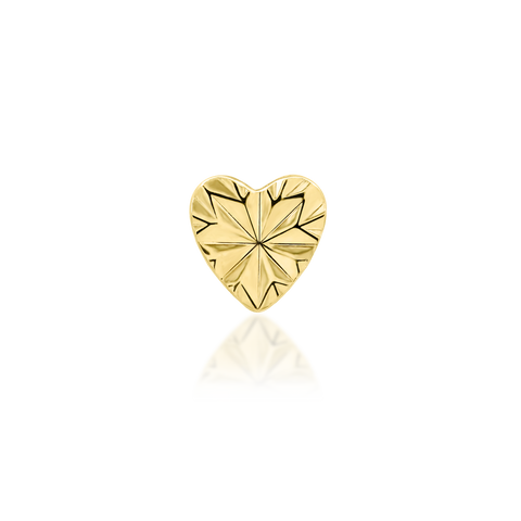 Laser Heart in 14k gold by Junipurr