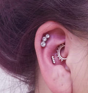 Tri-Bead Clicker in 14k White Gold by Junipurr