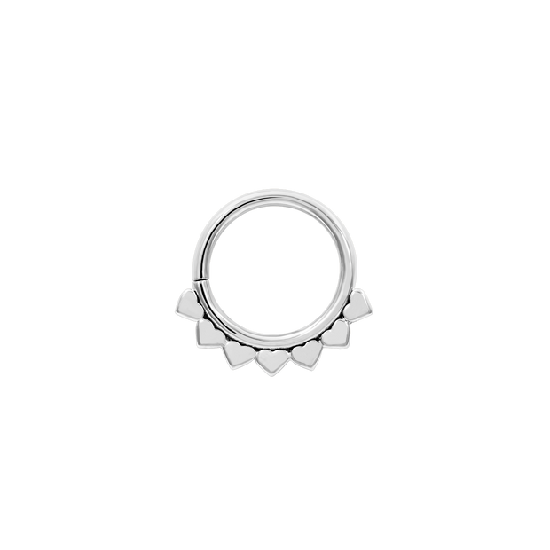 Jiya Seam Ring in 14k White Gold by LeRoi