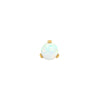 White Opal Ball Prong in 14k Yellow Gold by Junipurr