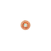 White Opal Round Double Millgrain in 14k Rose Gold by Junipurr
