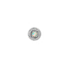 White Opal Round Double Millgrain in 14k White Gold by Junipurr