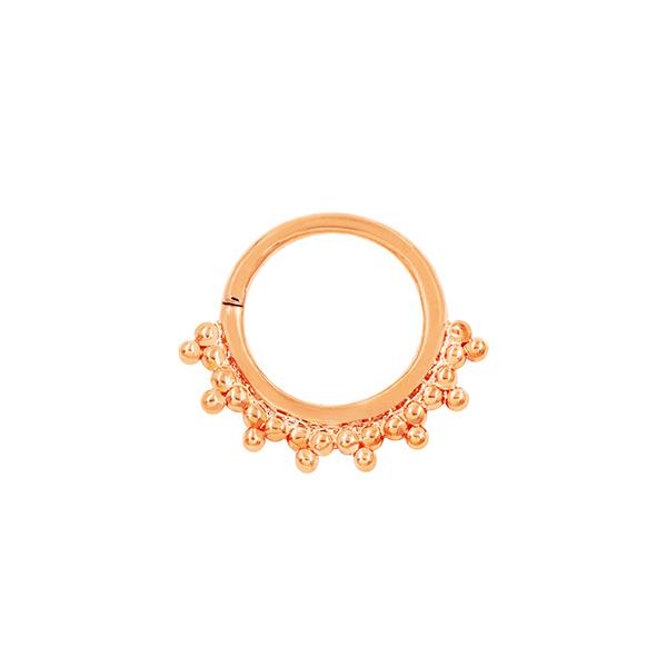 Tri-Bead Seam Ring in 14k Gold by Junipurr