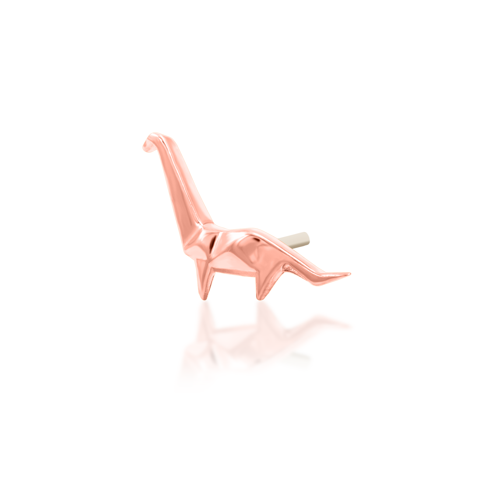 Paper-a-saurus in 14k gold by Junipurr