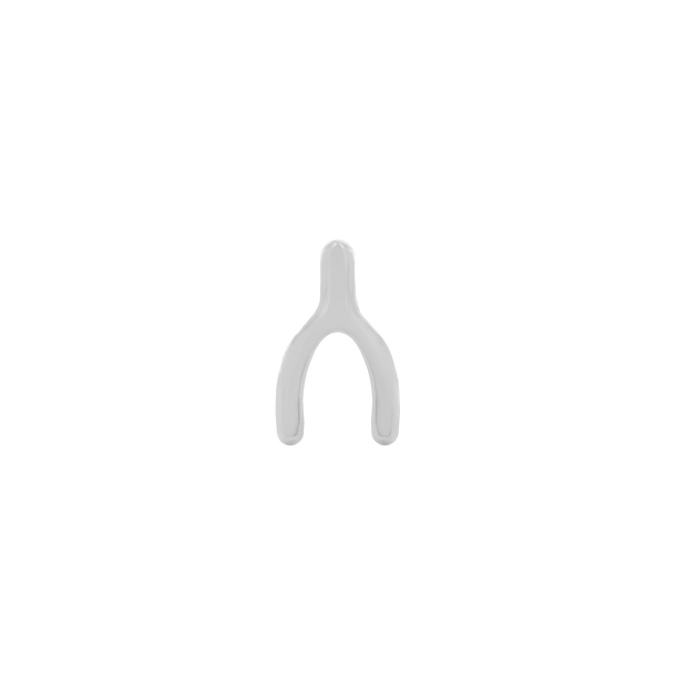 Wishbone in 14k White Gold by Junipurr