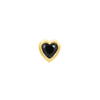 Black CZ Heart Bezel in 14k Yellow Gold by Junipurr