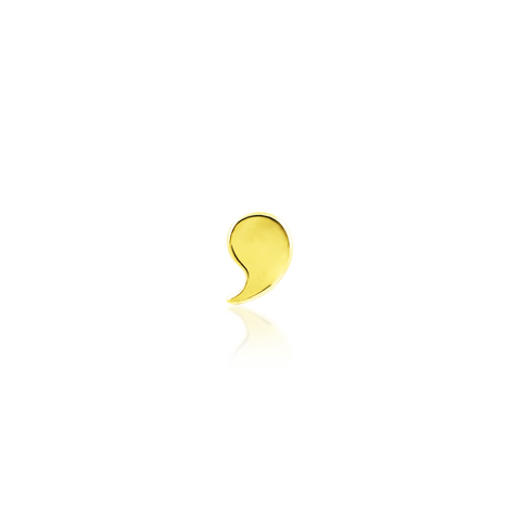 Comma in 14k Gold by Junipurr
