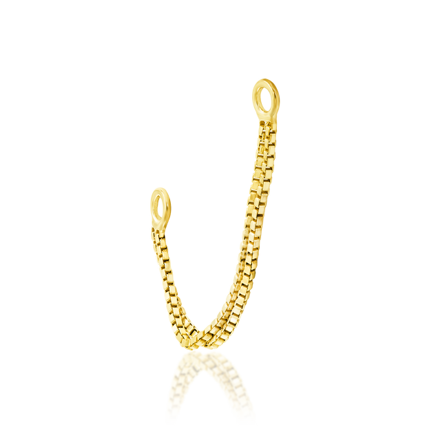 Double Box Chain in 14k gold by Junipurr
