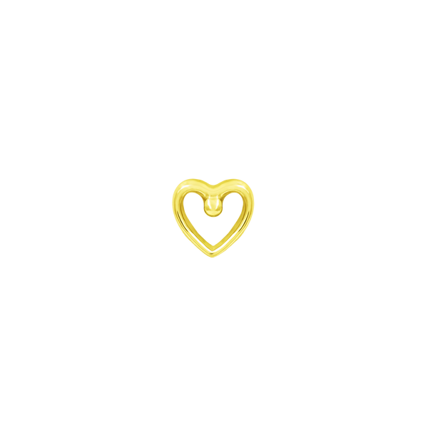 Gold heart piercing hot sale