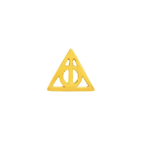 Deathly Hallows End in 14k Yellow Gold by Junipurr - Pierced
