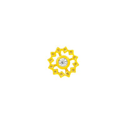 Wheel in 14k Yellow Gold by Junipurr