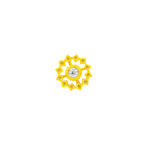 Wheel in 14k Yellow Gold by Junipurr