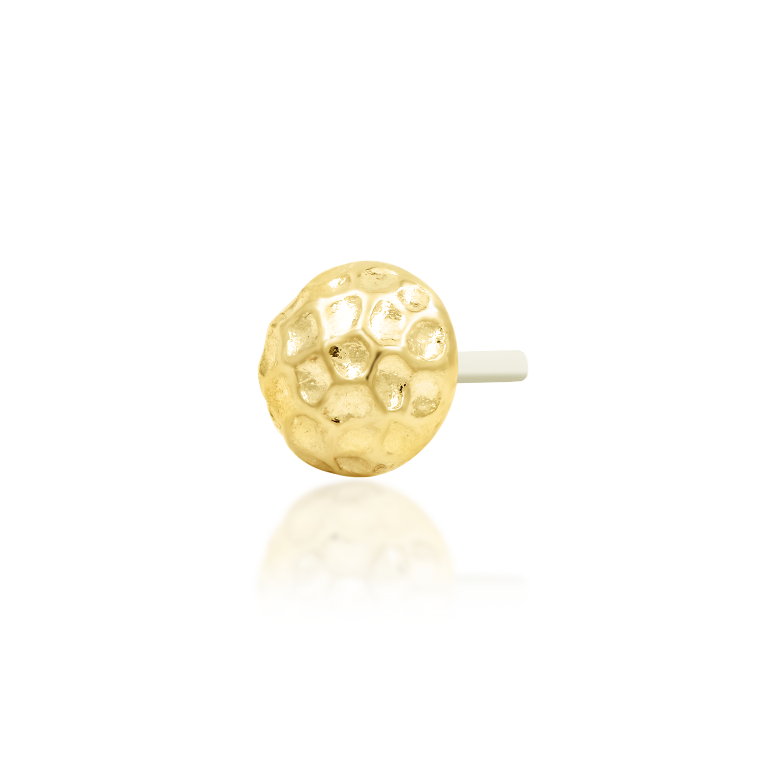 Hammered Dome in 14k Gold by Junipurr