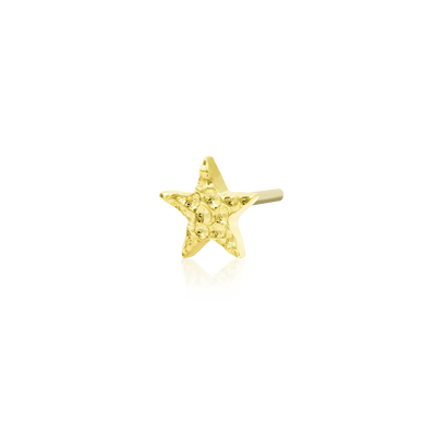Hammered Star in 14k Gold by Junipurr