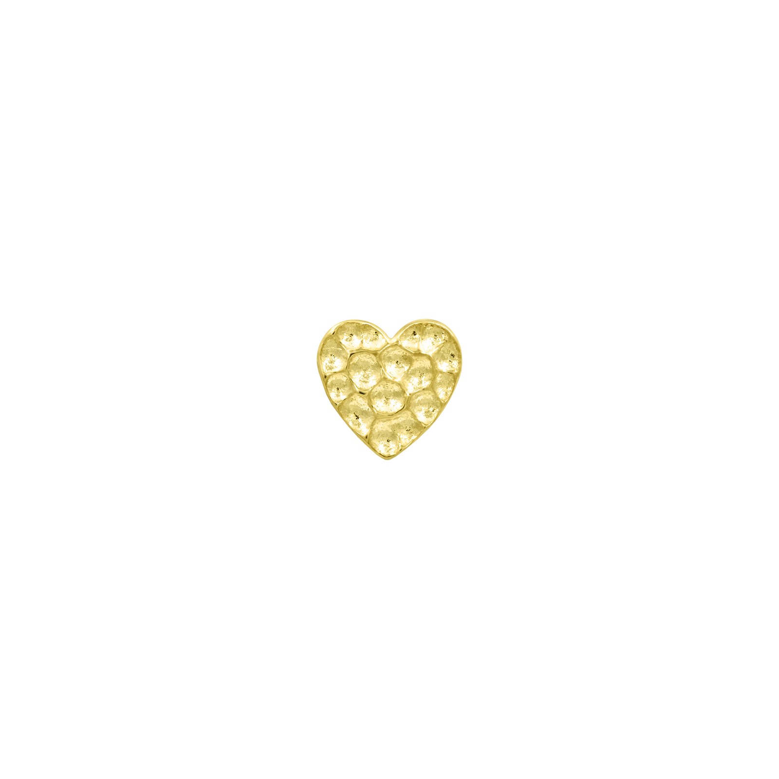 Hammered Heart in 14k Gold by Junipurr