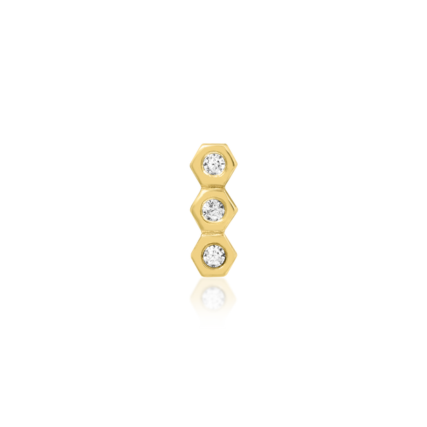 Honeycomb in 14k gold by Junipurr