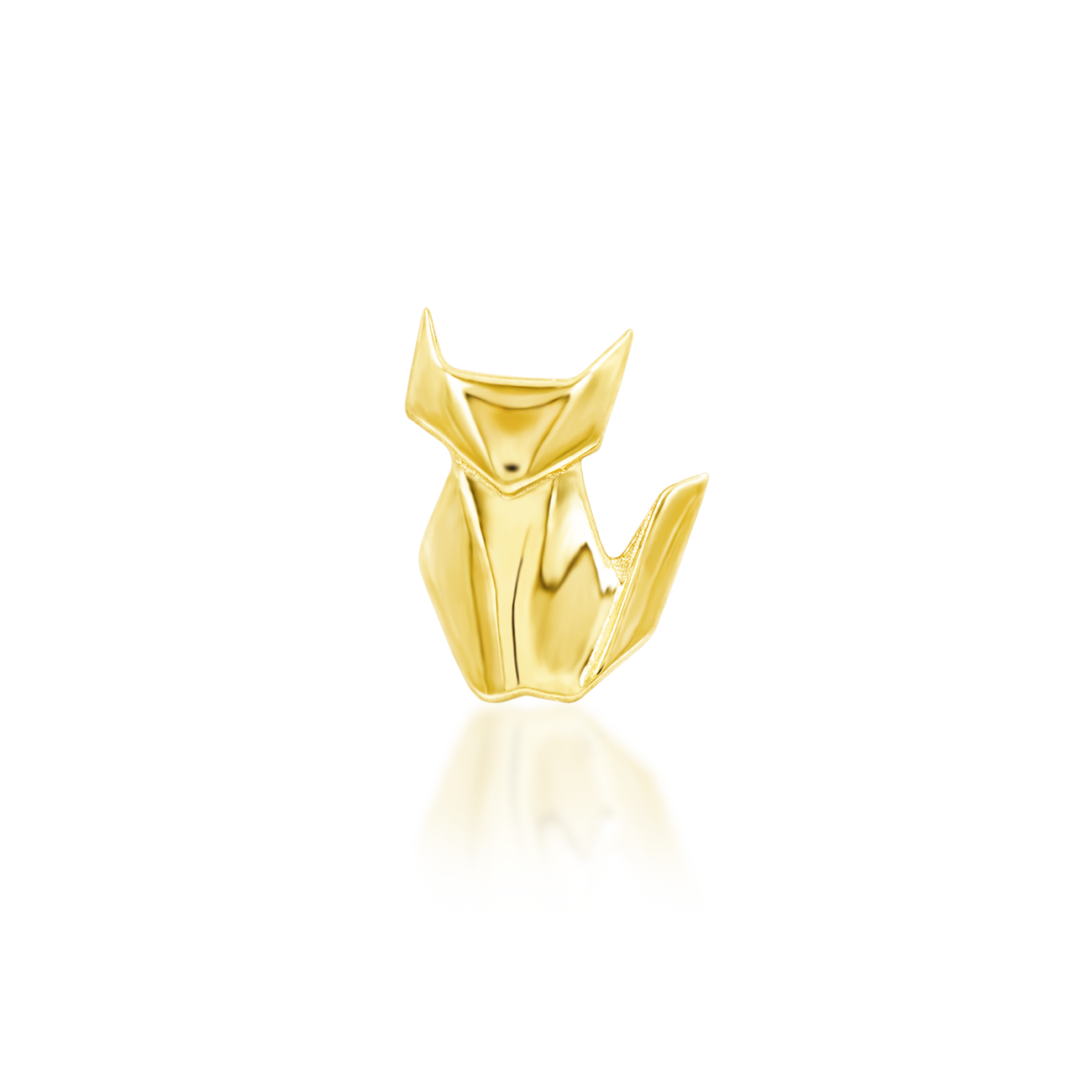 Paper Fox in 14k gold by Junipurr