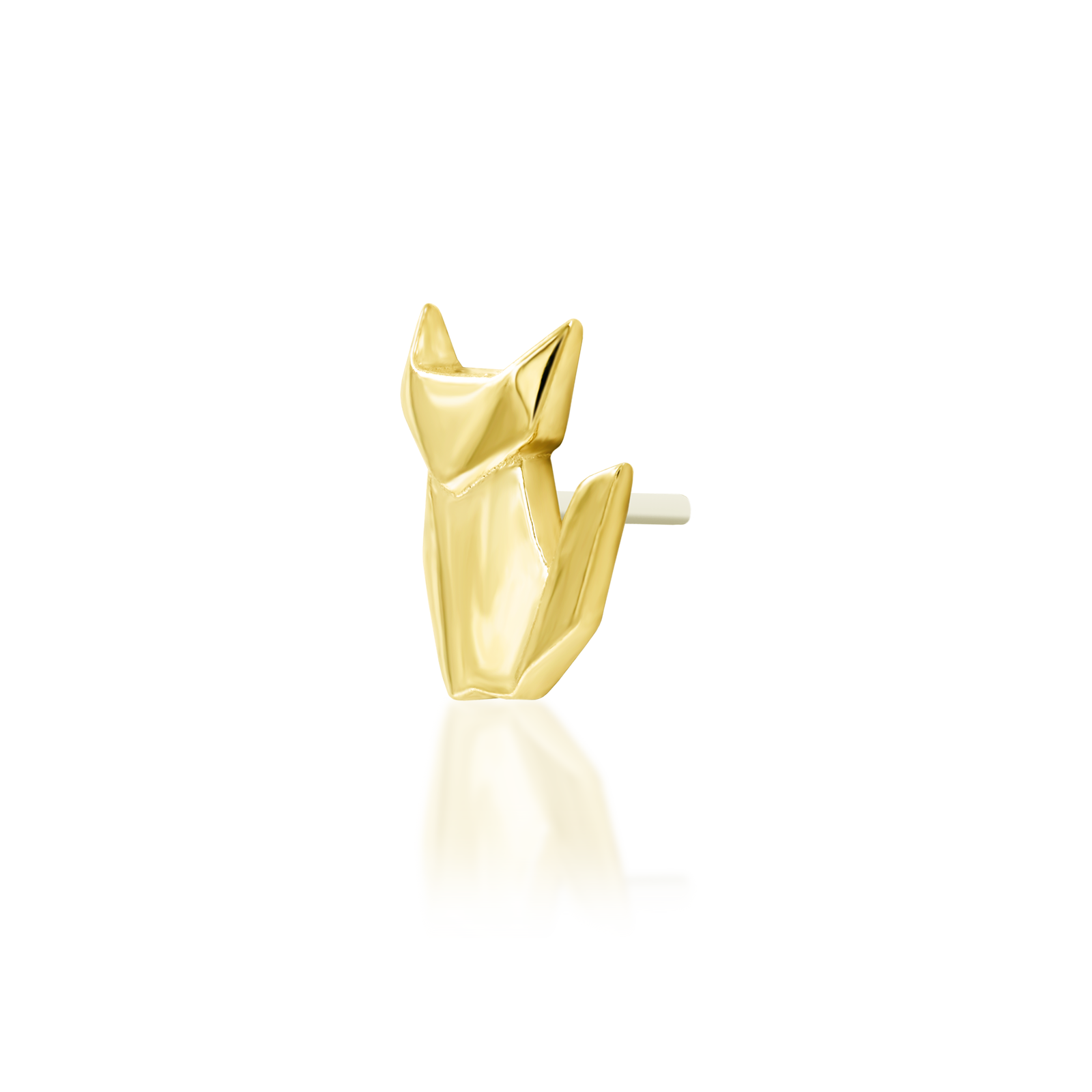 Paper Fox in 14k gold by Junipurr