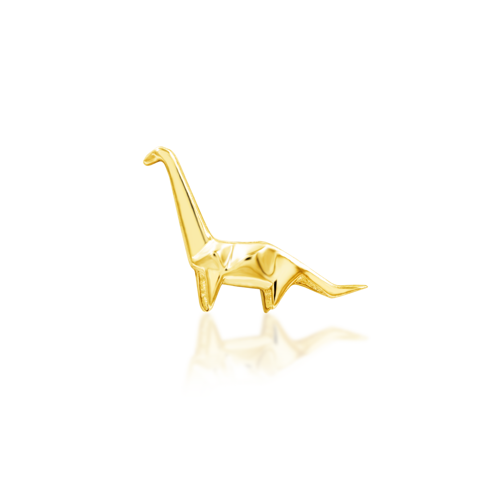 Paper-a-saurus in 14k gold by Junipurr