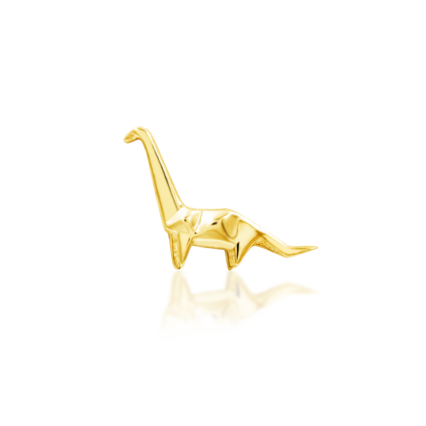 Paper-a-saurus in 14k gold by Junipurr