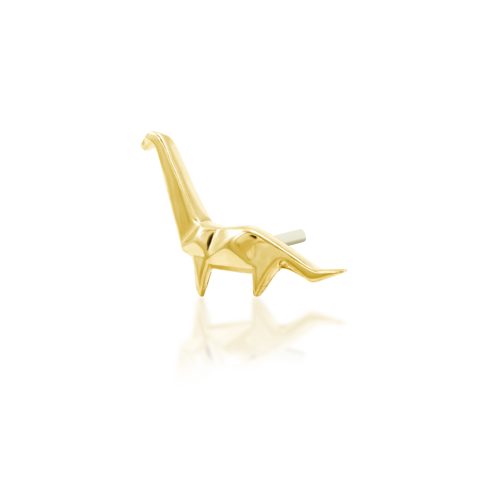 Paper-a-saurus in 14k gold by Junipurr