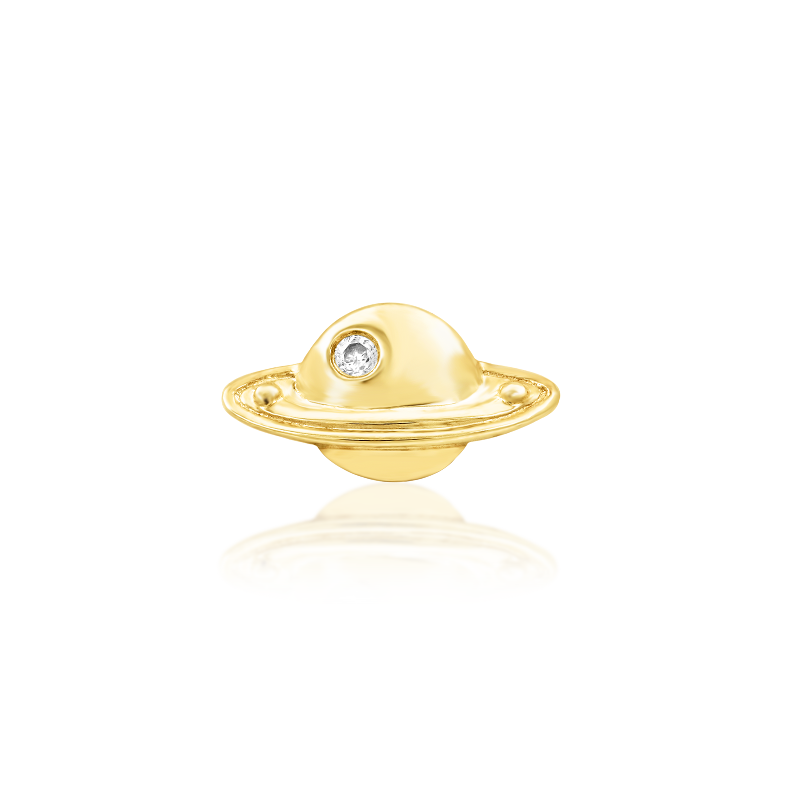 Saturn in 14k Gold by Junipurr