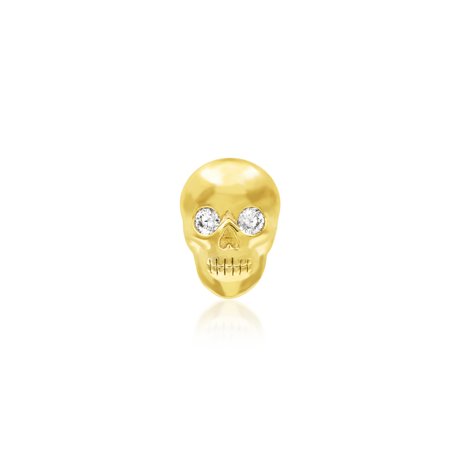 Crystal Skull in 14k Gold by Junipurr