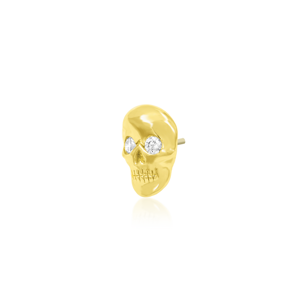 Crystal Skull in 14k Gold by Junipurr