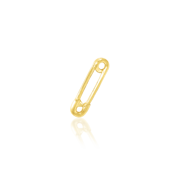 Safety Pin in 14k Gold by Junipurr – Pierced