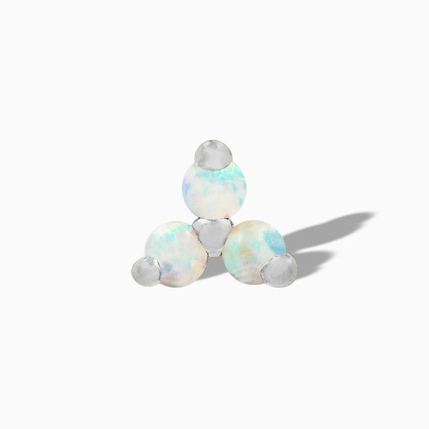 White Opal Trinity in 14k White Gold by Junipurr