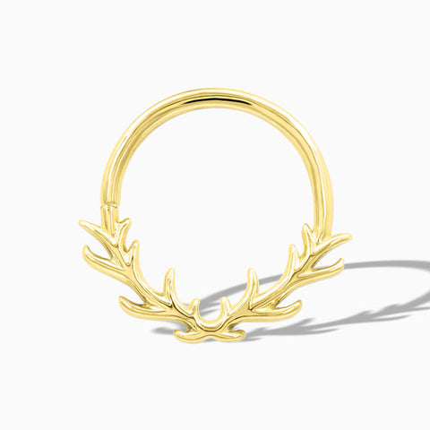 Raven Seam Ring in Solid 14k Gold by Junipurr